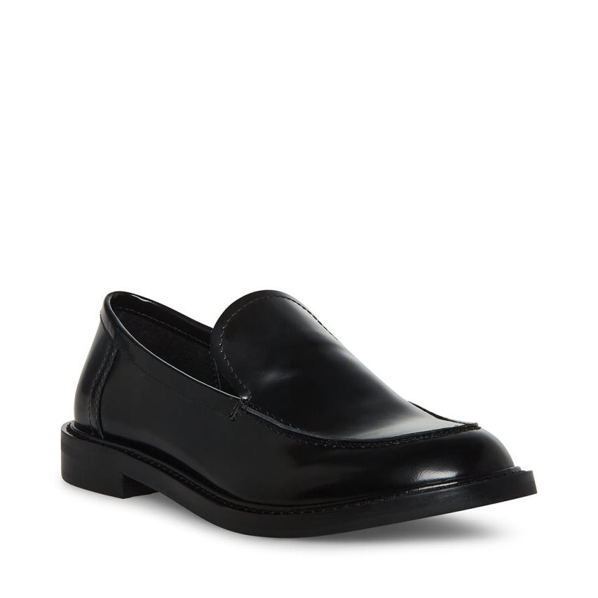 Loafers Steve Madden Larusso Cuero Mujer Negras | ES FW6S20